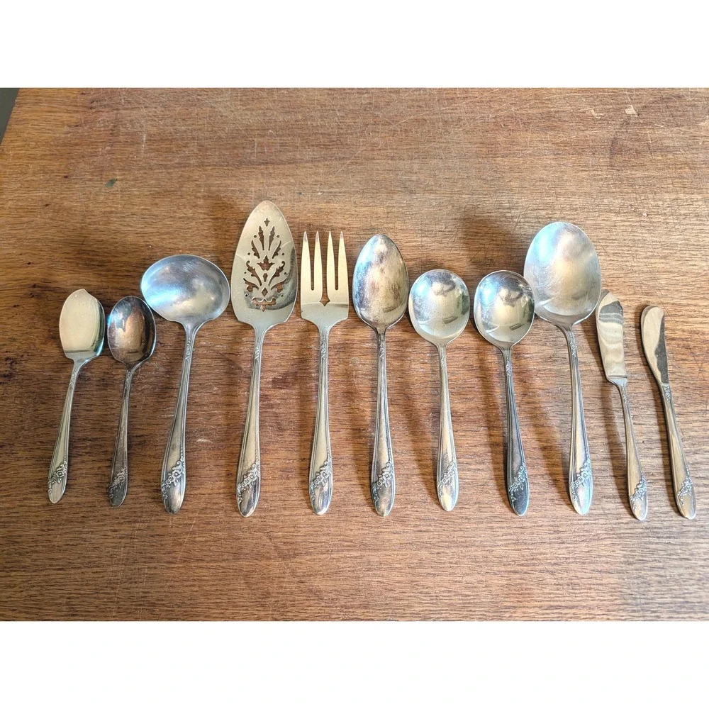 Tudor Plate Oneida Community Fortune Silver Plate Flatware Serving Set 11pc